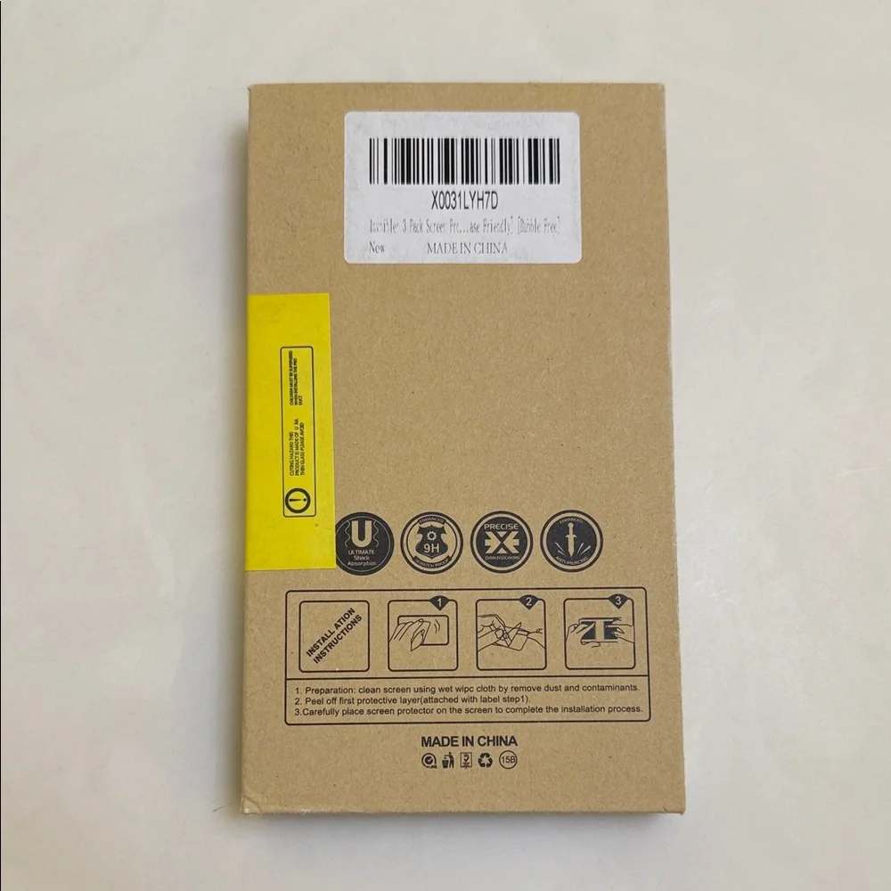 One Tempered Glass Screen Protector with Black Frame